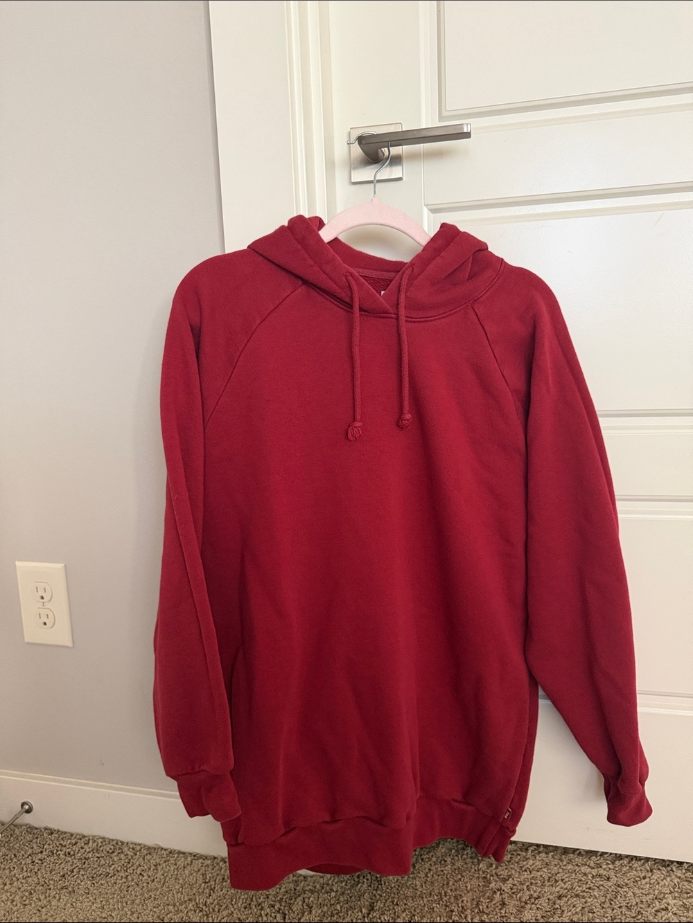 Aritzia TNA Red Pullover Hoodie